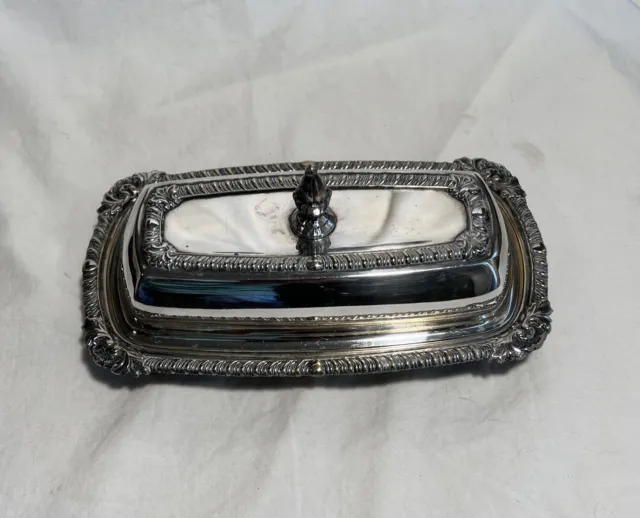 Sheets-R-S-Co 1875 Antique Butter Dish Silver Plated