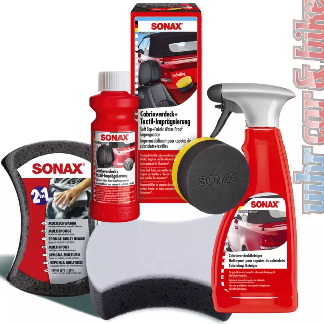 SONAX Set Cabrioverdeck Reiniger 500ml + Verdeck- &Textil-Imprägnierung  250ml 