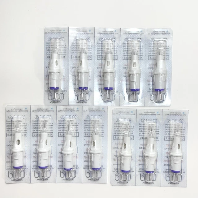12 cartucho de agujas de tatuaje Vertix Pico 1 revestimiento redondo 0,33 mm cónico mediano