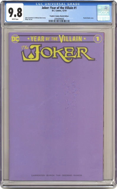 Joker Year of the Villain #1 Frankie's Blank Variant CGC 9.8 2019 2094099006