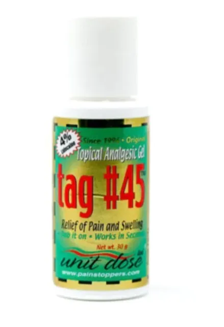 TAG 45 Topical Analgesic Numbing Gel  Microblading Anesthetic Pain relief 1oz