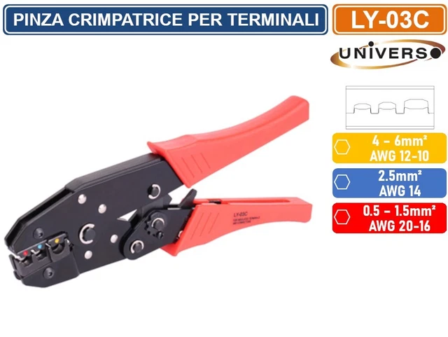 Pinza Crimpatrice Per Terminali Elettrici - Set Con 1800 Connettori, Per Elettricisti E Fai Da Te
