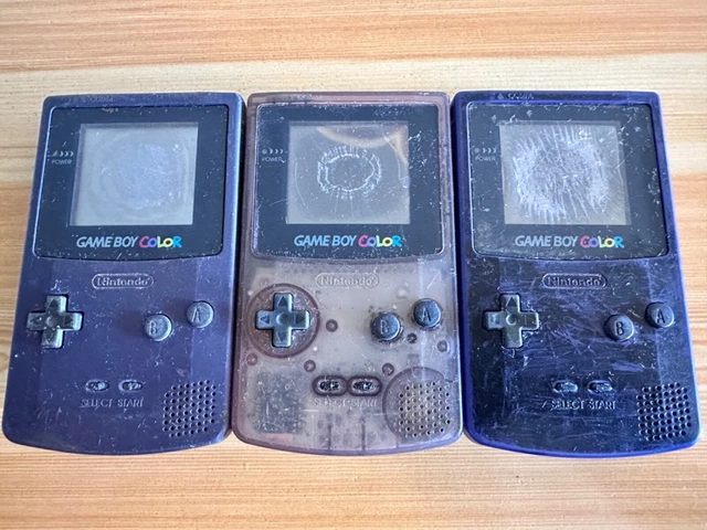 LOT OF 3 Nintendo Gameboy Color Atomic Purple Handheld System - Parts or Repair LOT OF 3 Nintendo Gameboy Color Atomic Purple Handheld System - Parts or Repair
