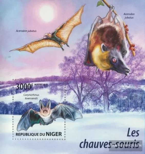 Niger Block 438 (kompl. Ausg.) postfrisch 2015 Fledermäuse