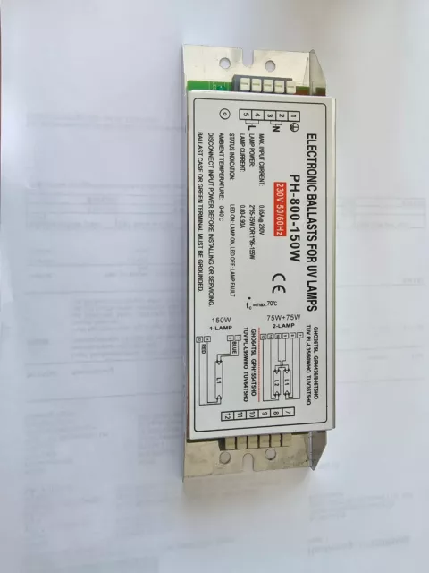 PH-800-150W Ballast Vorschaltgerät UV-Lampe EVG