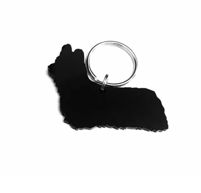 Skye Terrier Dog  Keyring Keychain Bag Charm Gift In Black