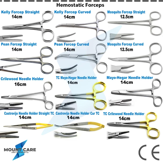 Kit De Microchirurgie / Outils Pinces Hémostatiques En Inox - Neuf