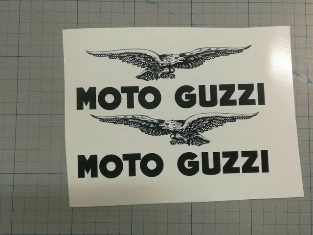 Stickers Adhésifs à Sec Moto Guzzi Pour Réservoir - Référence AD880016, Neufs, Italie