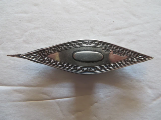 Antique Greek Key Tatting Shuttle by Webster Co. Sterling Silver