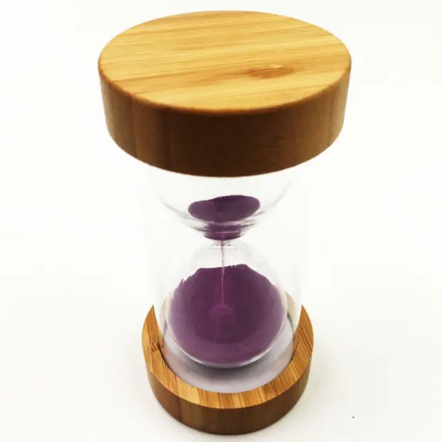 Sandglass hourglass with wooden frame house decoration