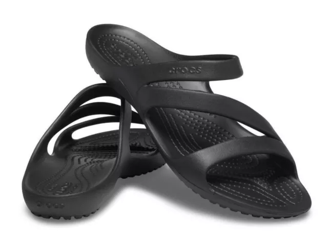 CROCS KADEE 11 BLACK SANDALS Slides SHOES WOMENS Waterproof Genuine Lightweight