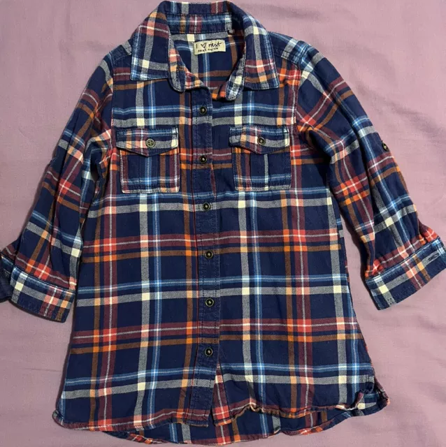 2 splendide camicie a scacchi ragazze NEXT/RIVER ISLAND età 2-3 anni 2