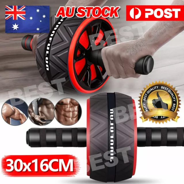 AB Abdominal Roller Wheel Fitness Waist Core Workout Exercise Wheel Home Gym NEW