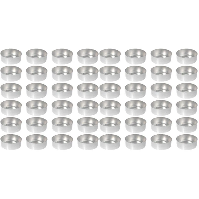 100 PIEZAS Estuche vacío de luz de té Contenedores Artesanía Vela de aluminio Estaño