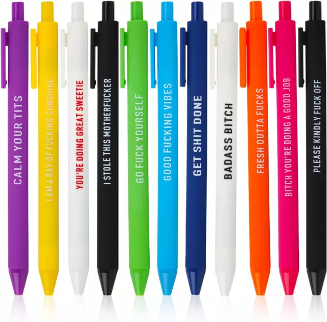 11/22Pcs Swear Word Daily Pen Set, Yocartgo Pens, Funny Pens, Funny Office Gifts