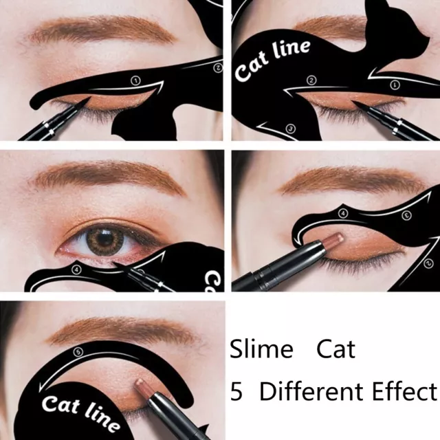 Pochoir Eyeliner 10 Styles Stencil Cat Eye Look & Top Liner 2