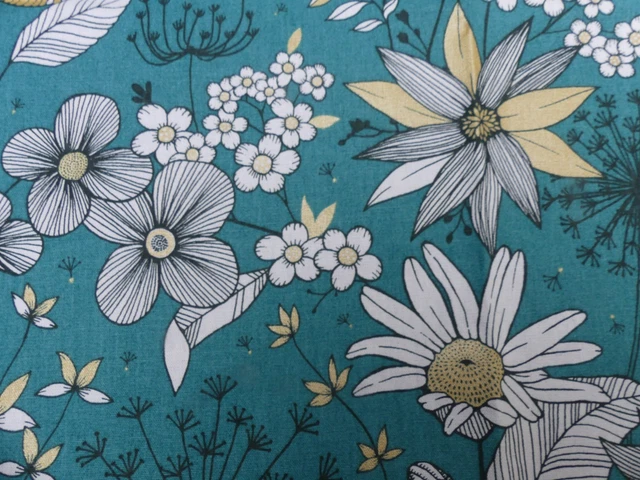 Coupon De Tissu Ancien Français Fleuri Style Louis XV - 50cm X 52cm, 100% Coton, Pour Ameublement