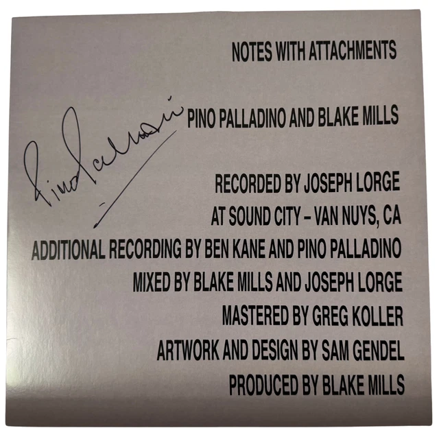 PINO PALLADINO & Blake Mills Notes With Attachments (CD) Album