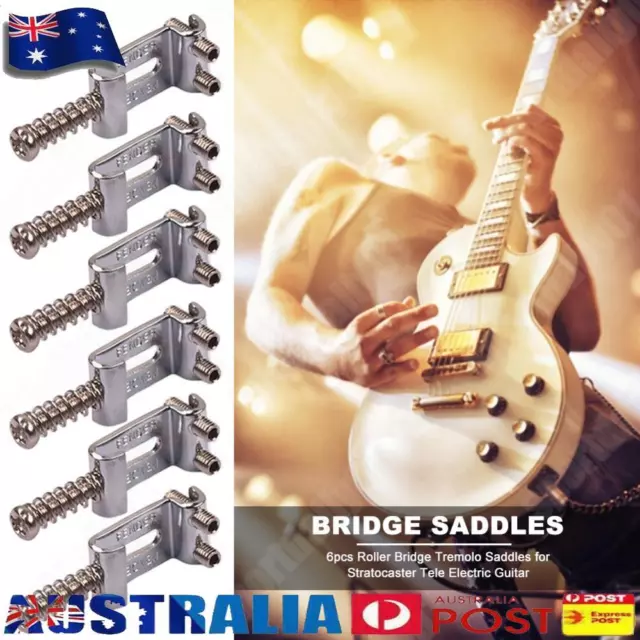 - 6pcs/set Roller Bridge Tremolo Saddles for Strat Tele Electric Guitar Parts