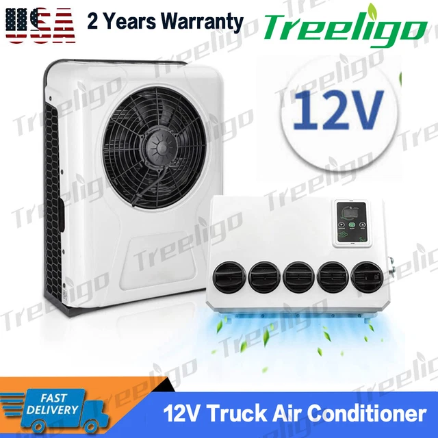 100% 12V Truck Parking Air Conditioner Split AC Fits Semi Trucks Bus RV Caravan