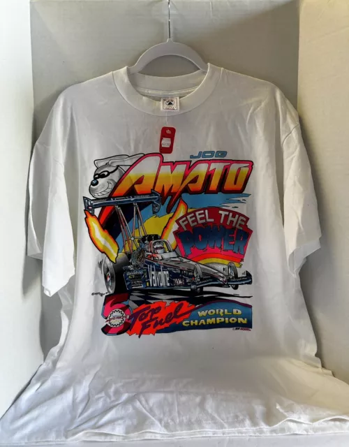 NHRA 1990’s Vintage Joe Amato T-Shirt Never Worn NOS Size XL