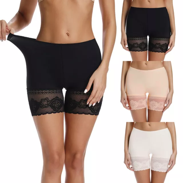 Women's Anti Chafing Slip Shorts Under Dresses Thigh Underwear Lace Safety  Pants 