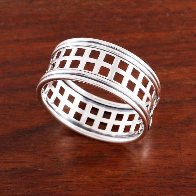 Unger Bros Arts & Crafts Sterling Silver Napkin Ring Openwork 1872-1919 No Mono