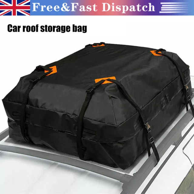 475L 420D Car SUV Roof Top Rack Luggage Bag Carrier Storage Water Resistant Bag