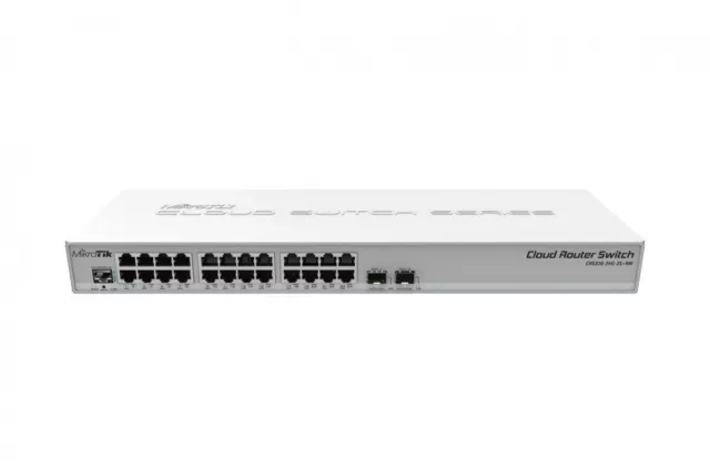 MIKROTIK CRS326-24G-2S+RM Cloud Router Switch, 24xGbit LAN, 2xSFP+, Rackmount