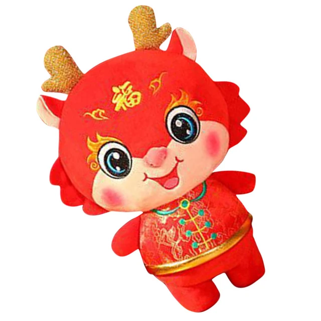 Year The Dragon Mascot Dragon Plush Toy 2024 Year The Dragon Gifts Doll Child