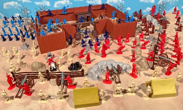 American Revolution Playset #2 - Joining Battle - 54mm Plastic Toy Soldiers