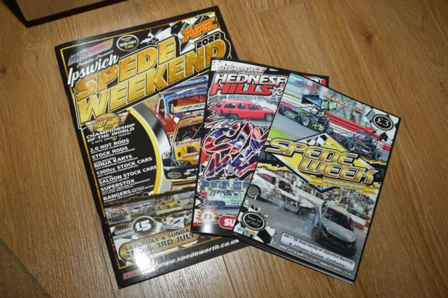 Spedeweek Spedeworth Incarace Mildenhall Stock Car programme multi listing 2023