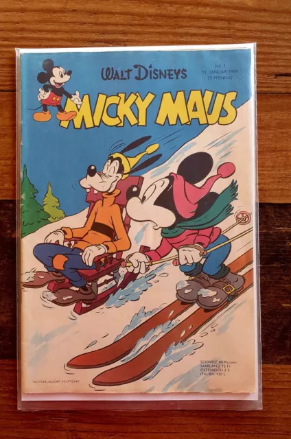 Micky Maus Heft Nr 1 von 1958 - Original, kein Nachdruck - Ehapa Verlag