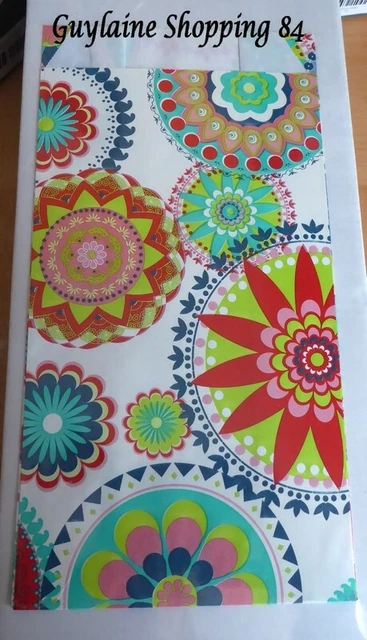 LOT 50 POCHETTE SACHET PAPIER CADEAU EMBALLAGE ROSACE MANDALA 11 cm x 21 cm