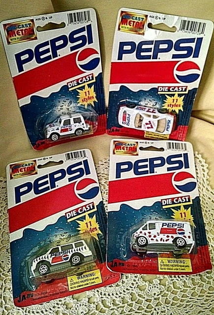 Pepsi Vehicle Lot 4 New Ja-Ru 1:64 #1894 Delivery Van Stock #77 Jimmy Peck Suv.