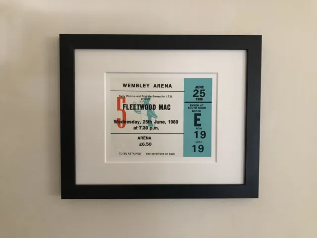 FLEETWOOD MAC - 1980 Wembley Arena framed  ticket giclee print