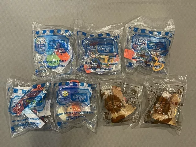 McDonalds 2019 Happy Meal Toys Lot of 5 Toy Story 4 Toys Plus 2 Bonus Lion King