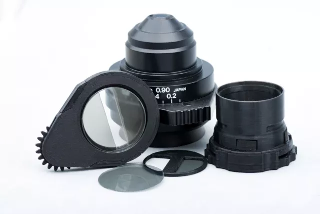 Microscope condenser darkfield polarizing oblique COL DF rotatable  insert set