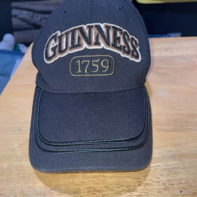 Guinness Beer Cap Adult Men's One Size Fitted Black Stretch Hat Official