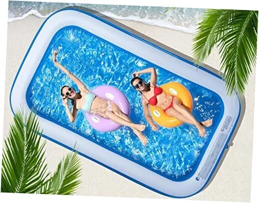 Inflatable Swimming Pool 120" X72" X20" Family Swim Center for Kids 120x72x20in