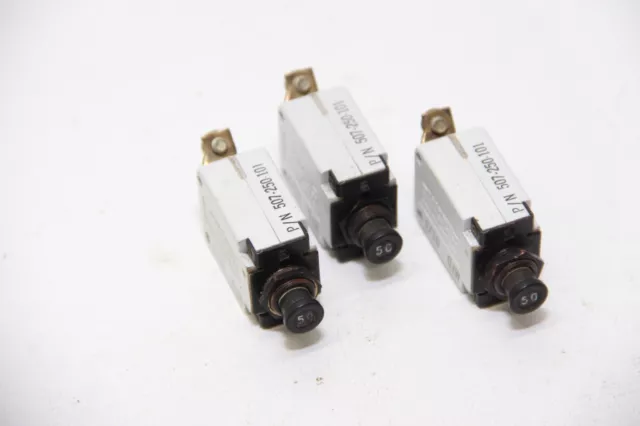 Wood Electric 50 Amp Aircraft Circuit Breaker Set (3), P/N: 507-250-101