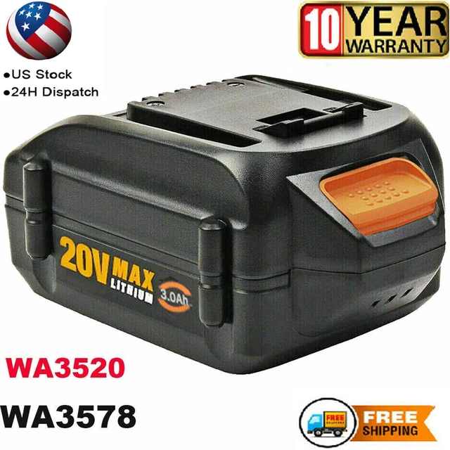 3.0AH 18V/20V Li-ion Battery For Worx WA3512 WA3512.1 WA3525 WA3520 Rockwell RW9 3.0AH 18V/20V Li-ion Battery For Worx WA3512 WA3512.1 WA3525 WA3520 Rockwell RW9