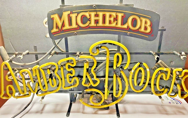 Rare Vintage Neon Michelob Amber Bock Neon Tech