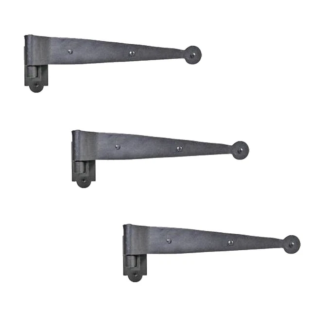 Iron Hinges Black Pintle Hinge Strap Shutter Hinge Offset 2.25 Inch