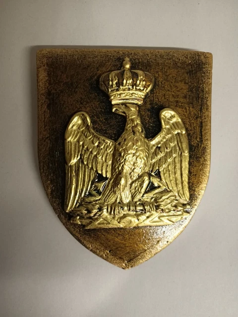 Blason Impérial De Napoléon Noir - Écusson Brodé Aigle Napoléon Avec Dos Scratch - Made In France