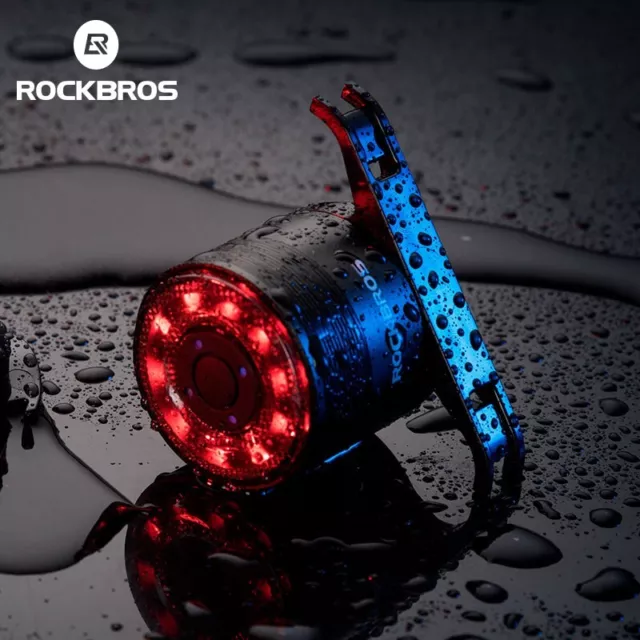 RockBros Bike Tail Light MTB Rear Light Bicycle LED USB Waterproof 7 Color