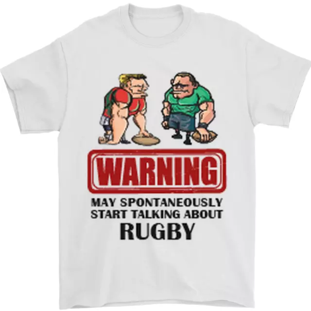 T-shirt da uomo Rugby May Start Talking About Funny Beer 100% cotone