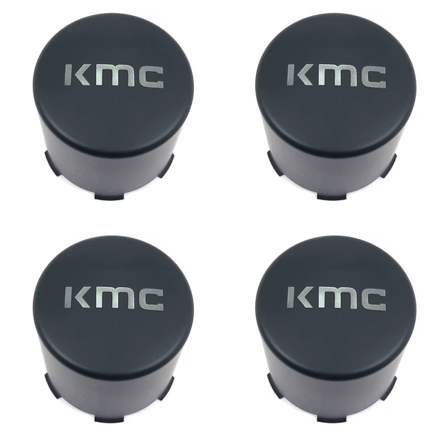 4 KMC Wheels Matte Black Wheel Center Hub Caps for 5/6Lug KM522 Enduro