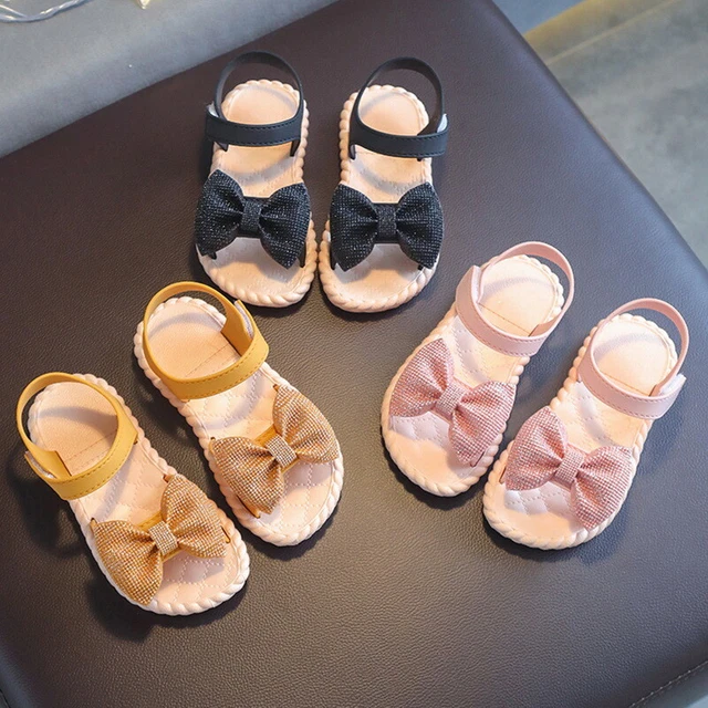 Sandali piatti fiori ragazze estate bambino bambini vacanze principessa taglia 7