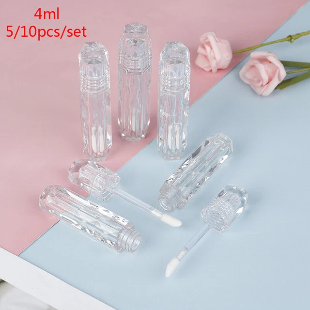 4ml 5/10Pcs Empty Lip Gloss Tube Container Balm Tubes Diamond Lipstick Bottle Wa